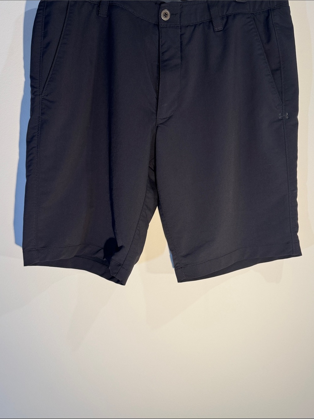 Under Armour Navy Flat-Front Performance Shorts - Picture 2 of 7